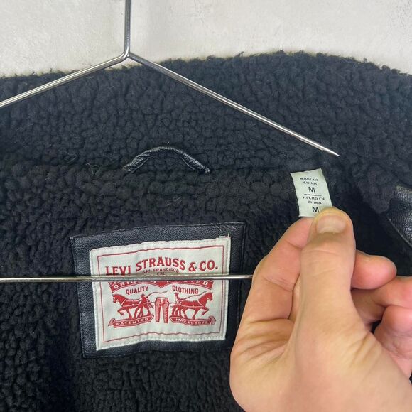 Levi's Mens Aviator Bomber Jacket Size M - Picture 7 of 8